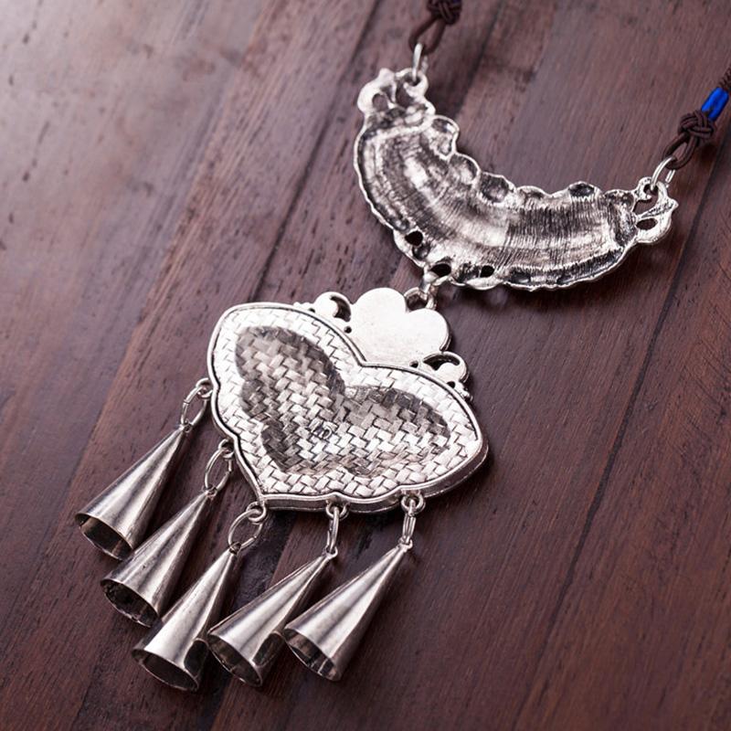 Women Vintage Floral Embroidered Bohemian Necklace