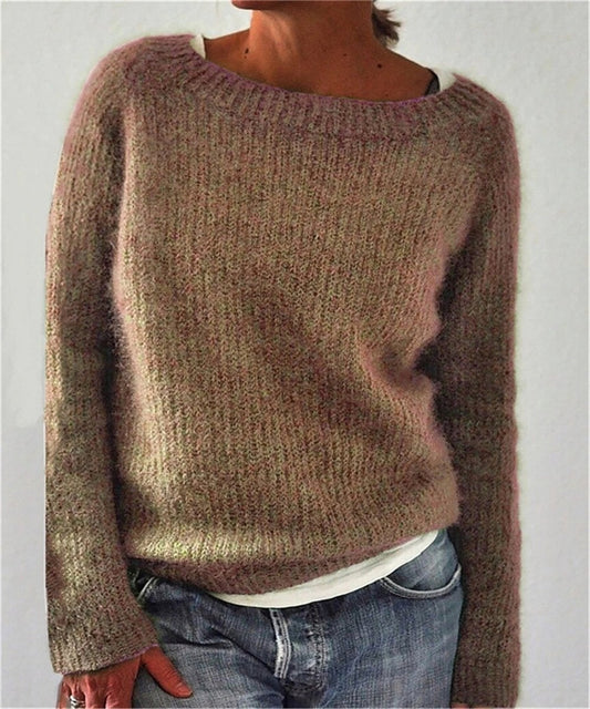 Casual Solid Color Knitted Sweaters