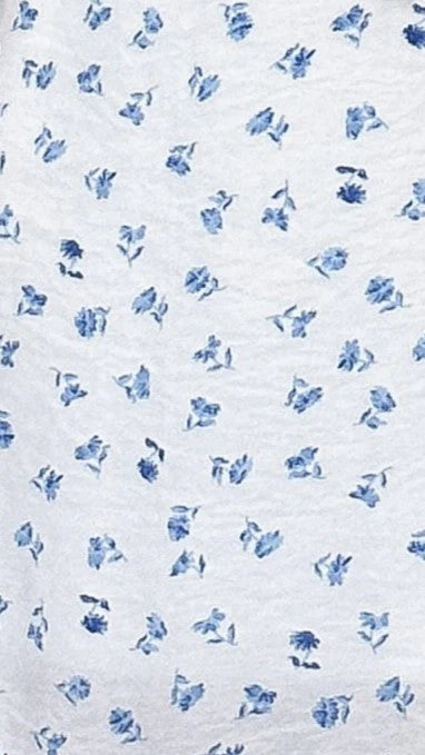 Coco Mini Dress - White / Blue Floral