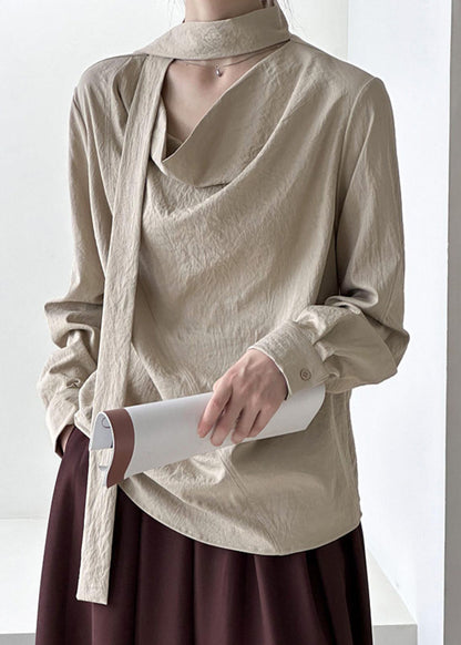 Original Design Khaki Ribbon Solid Top Spring