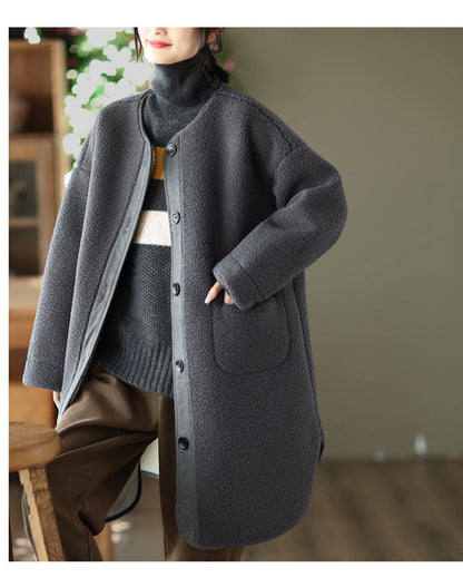 Fashion Mid-Length Sherpa Thermal Jacket