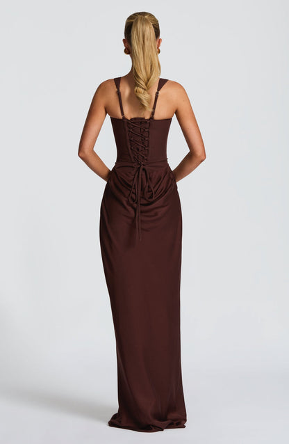 Sexy U Collar Waist Solid Color Fishtail Skirt