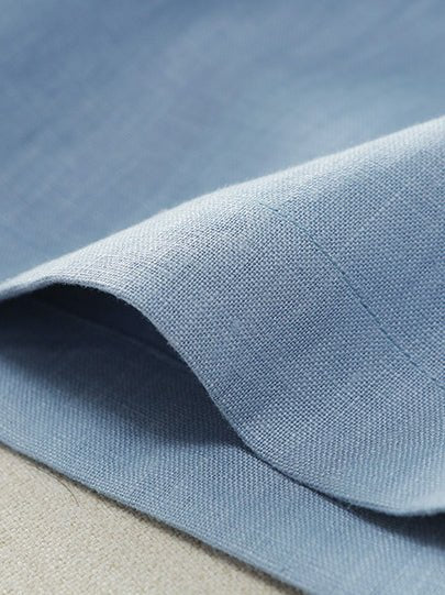 Loose Linen High Waist Slim Straight Pants