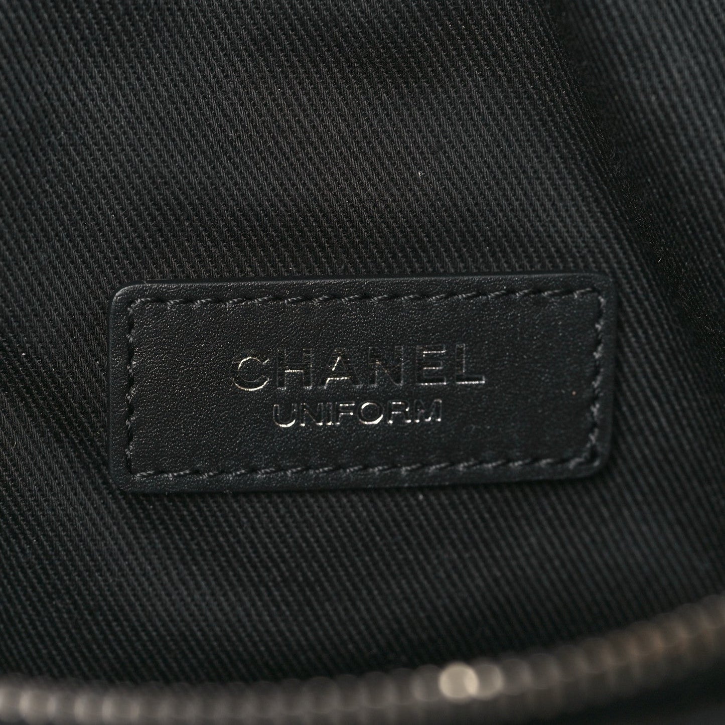 Calfskin Quilted Waist Belt Bag Black