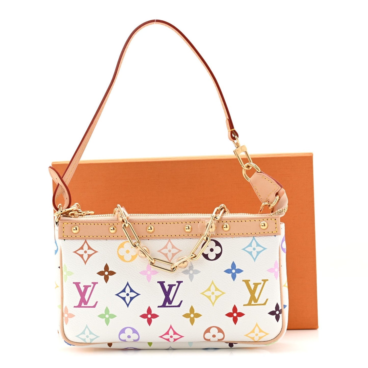 LV X TM Monogram Multicolor Pochette Accessories White