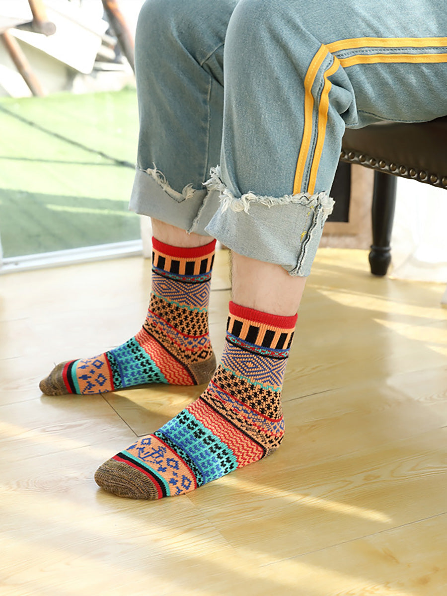 Female Knitted Casual Vintage Thick Warm Socks