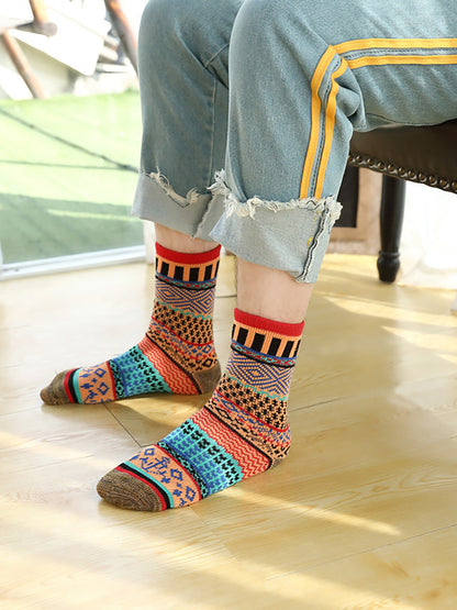 Female Knitted Casual Vintage Thick Warm Socks