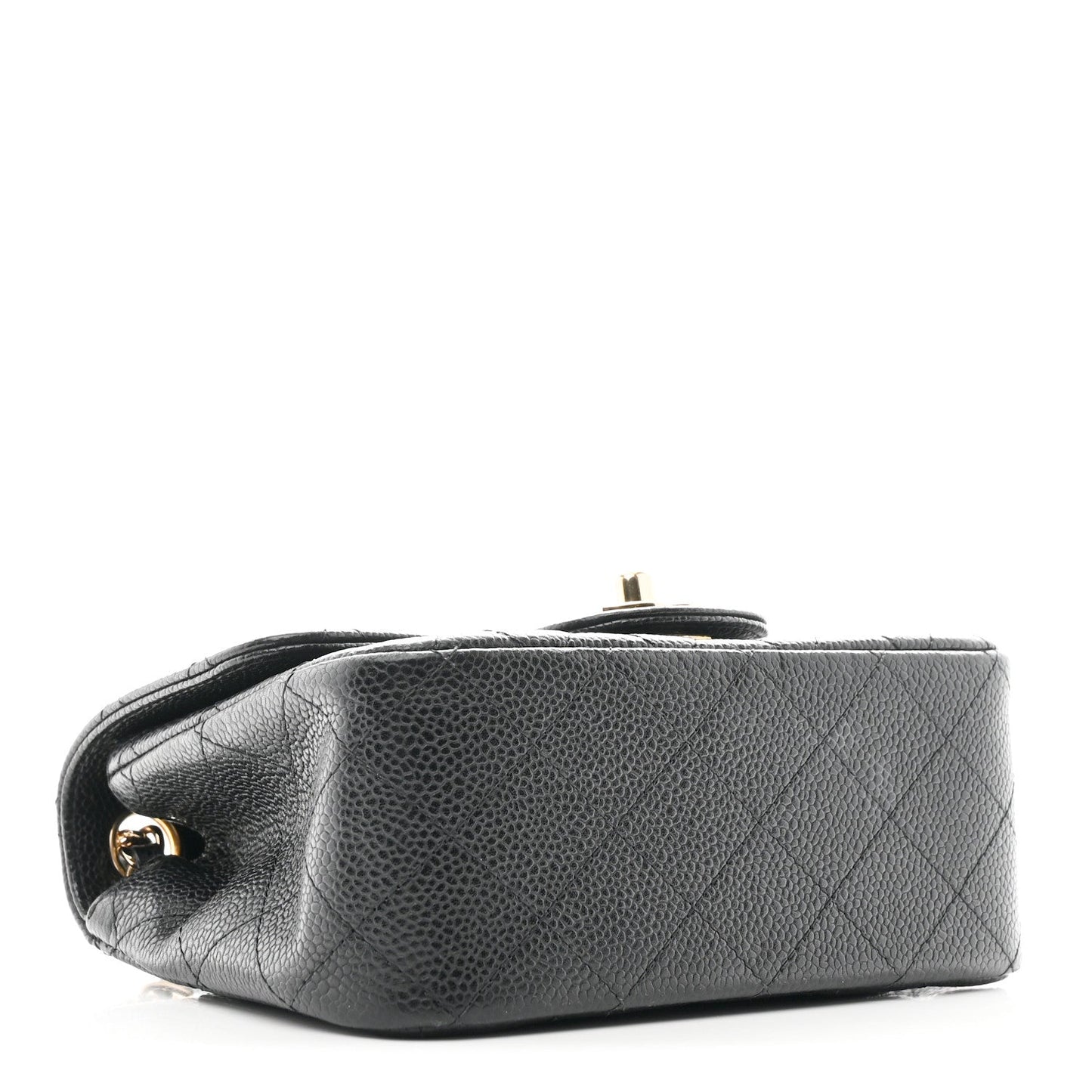 Caviar Quilted Mini Square Flap Black