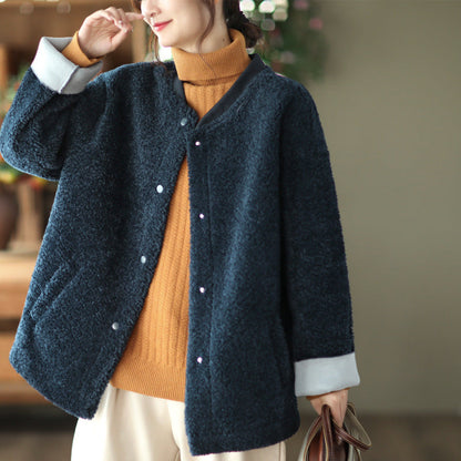 Retro Fashion Soft Lamb Wool Coat