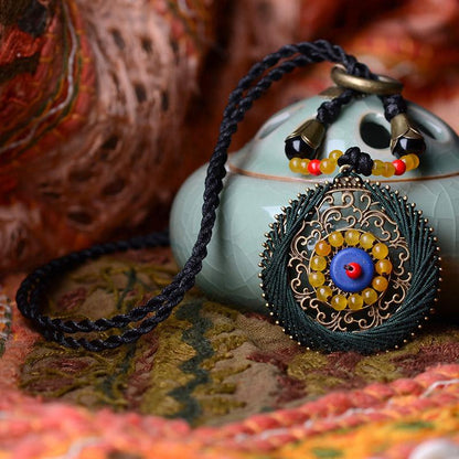 Handmade Ethnic Style Necklace Agate Chain