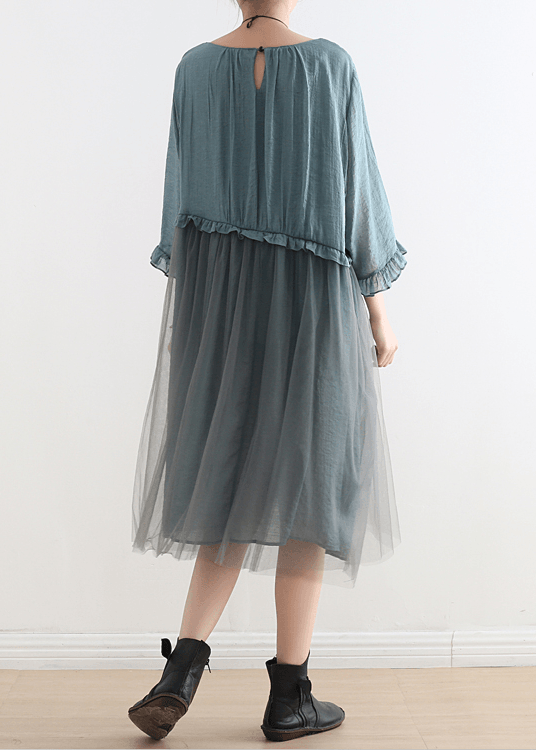 Light Print1 Tull Maxi dresses patchwork chiffon Summer Dresses