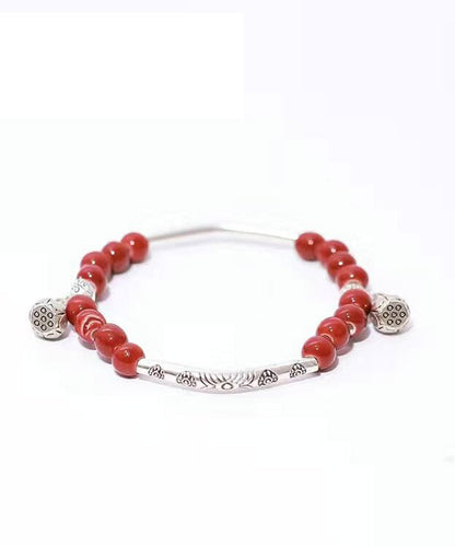 Art Cyan Ceramic Beading Patchwork Charm Bracelet