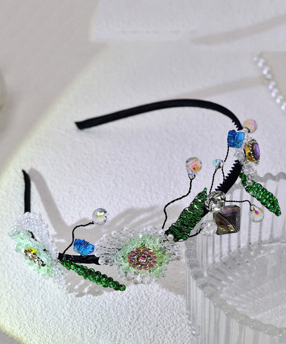 Art Multicolor Acrylic Crystal Pearl Floral HairPiece