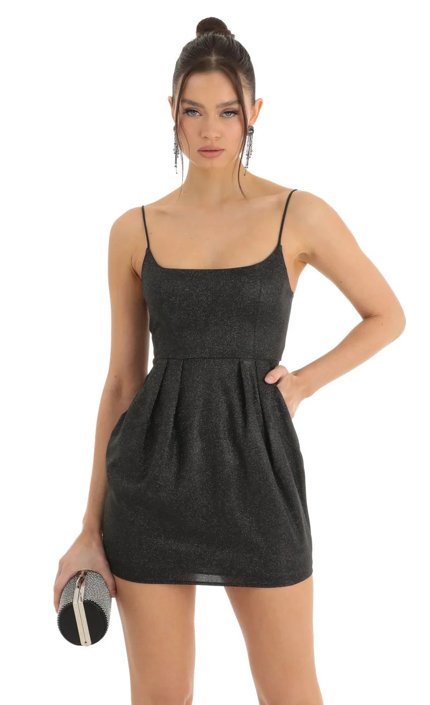 Glitter Dress in Black