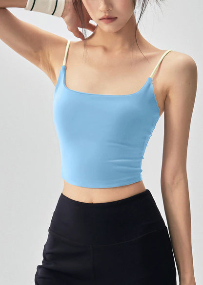 Beautiful Purple Backless Sports Yoga Tank