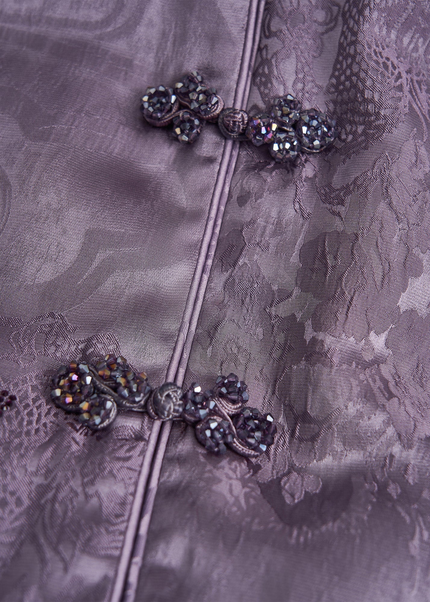 Beautiful Purple Mandarin Collar Rhinestone Silk Velvet Vests Fall
