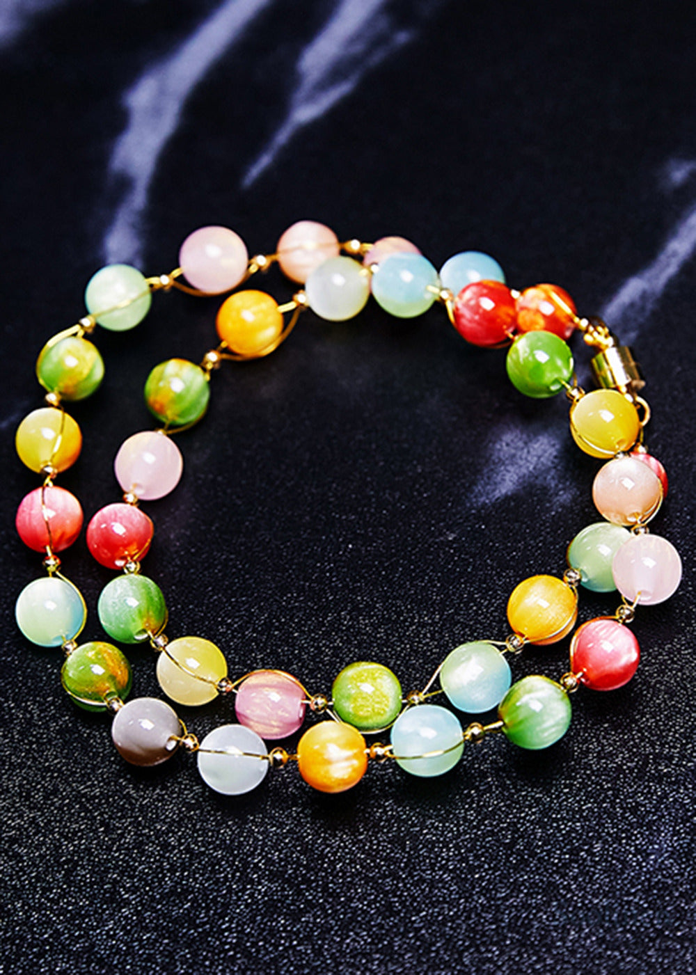 Beautiful Rainbow Crystal Princess Necklace