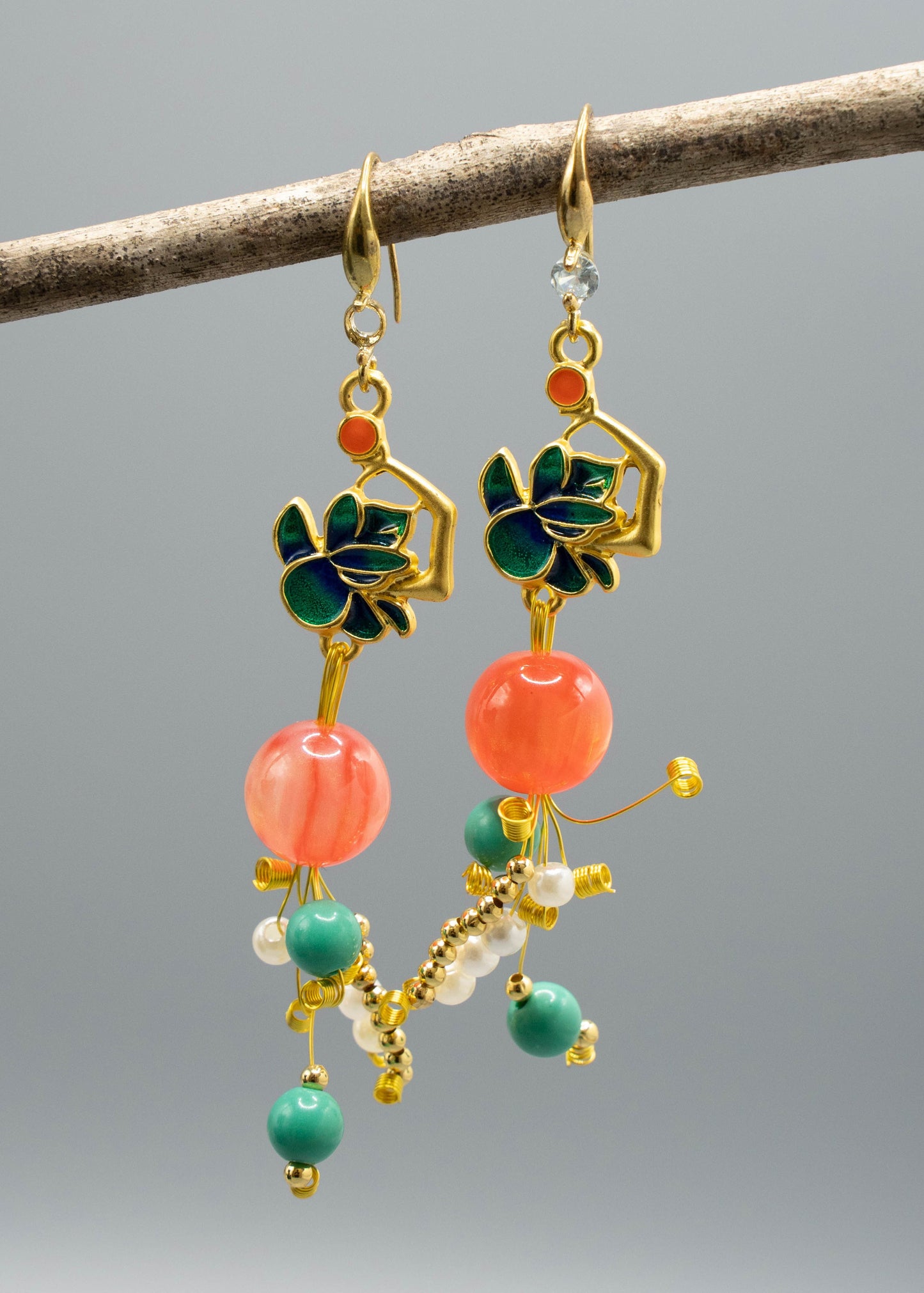 Beautiful Turquoise Ethnic Style Drop Earrings
