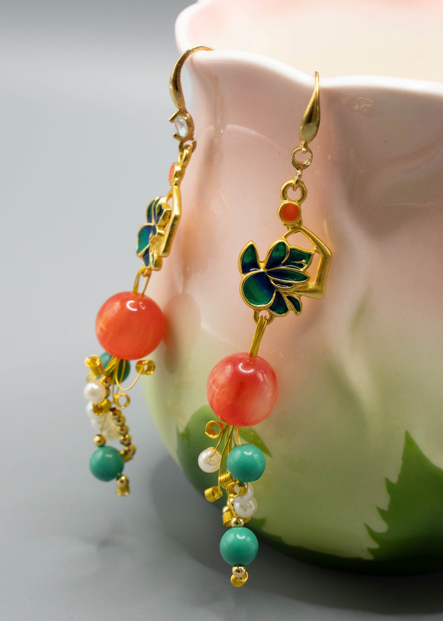 Beautiful Turquoise Ethnic Style Drop Earrings
