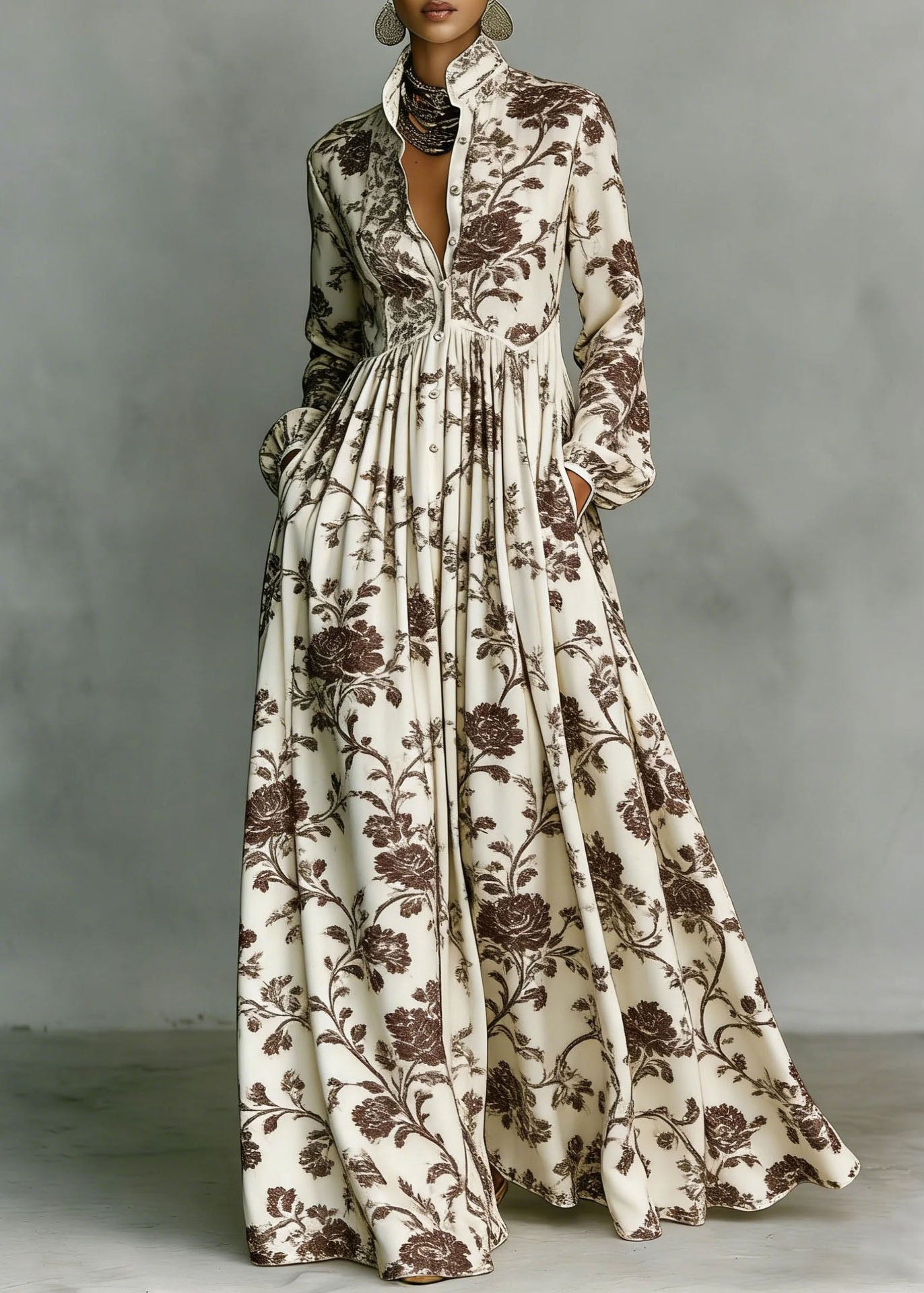 2026 Art Color Block Long Maxi Dress
