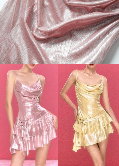Boho Pink Asymmetrical Ruffled Mini Dress Summer