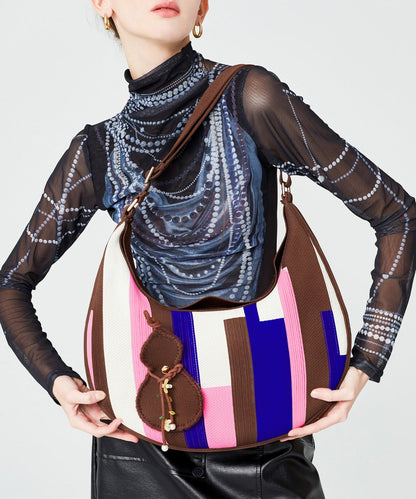 Boutique Multicolour Solid Durable Pendant Cotton Hobo Bag