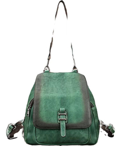 Boutique Red Large Capacity Calf Leather Backpack Bag