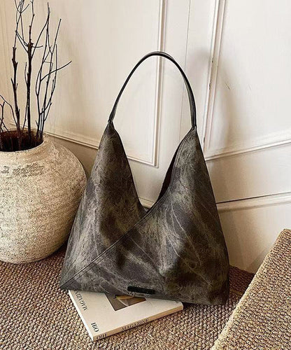 Boutique Tie Dye Solid Durable Faux Leather Shoulder Handbag