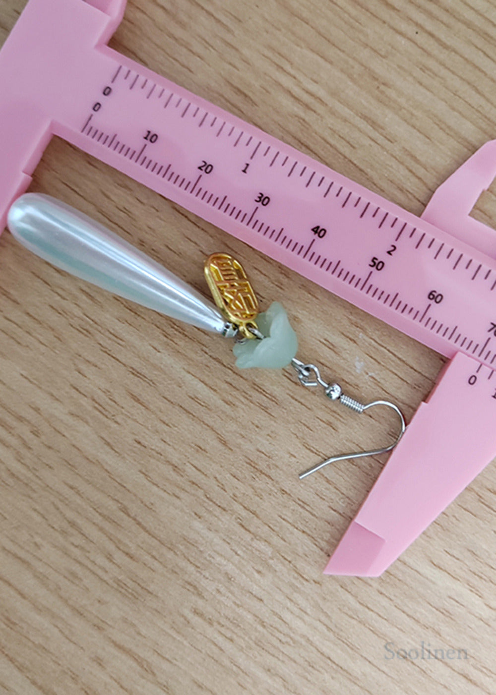 Boutique Water Droplet Pearl Fupai Drop Earrings
