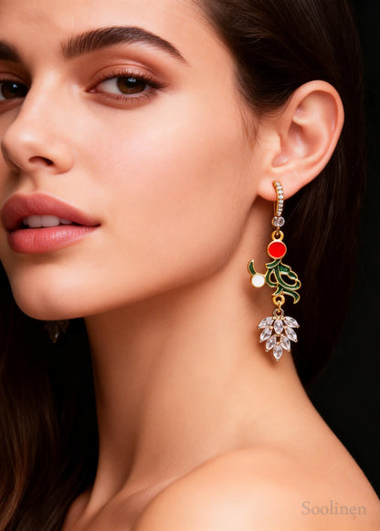 Boutique Zircon Gilding Metal Drop Earrings