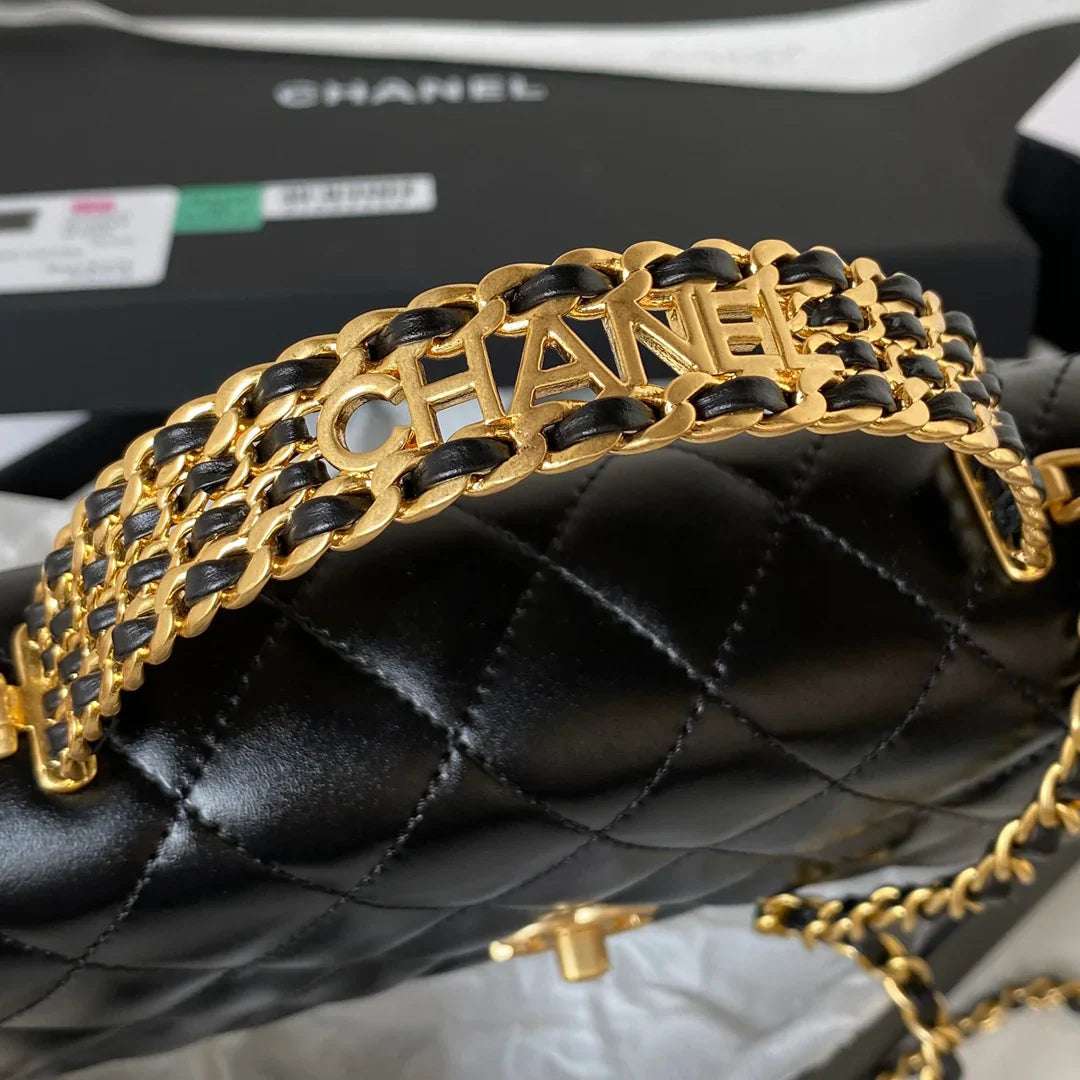 CHANEL  Handbag AP3240 GP Black Size 19 cm