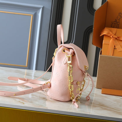 LOUIS VUITTON COUSSIN BACKPACK MINI PINK JASMIN 15CM M13389