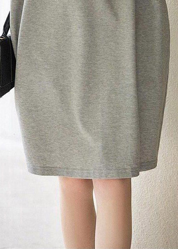 Casual Print3 Peter Pan Collar Button Cotton Maxi Dresses Short Sleeve