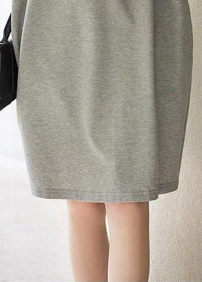 Casual Print3 Peter Pan Collar Button Cotton Maxi Dresses Short Sleeve