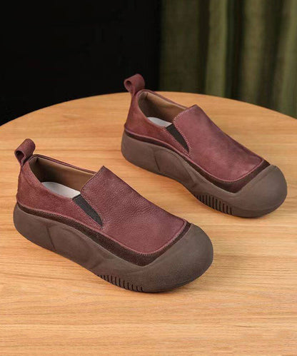 Casual Comfortable Splicing Flat Shoes Black Faux Leather
