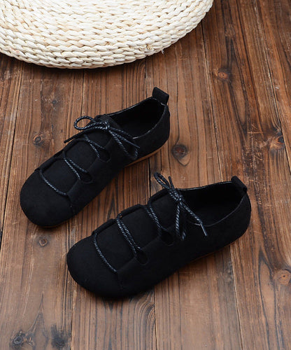 Casual Splicing Penny Loafers Lace Up Khaki Suede