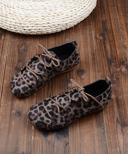 Casual Splicing Penny Loafers Lace Up Khaki Suede