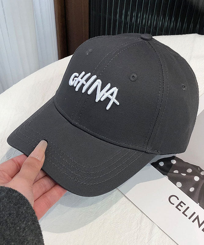 Chic Beige Embroideried Versatile Baseball Cap Hat