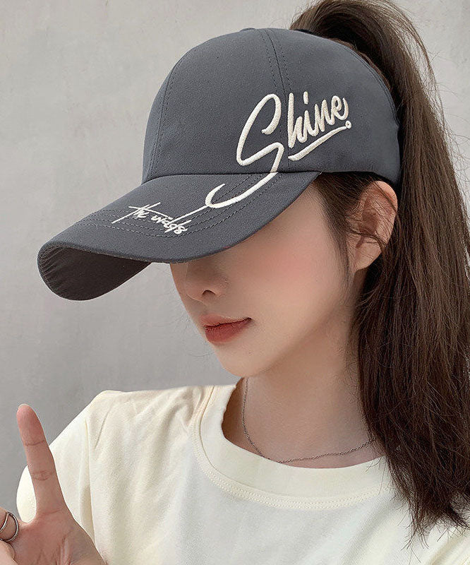 Chic Beige Graphic Embroideried Baseball Cap Hat