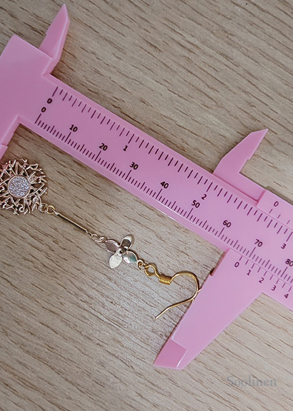 Chic Golden Sunflower Zircon Long Drop Earrings