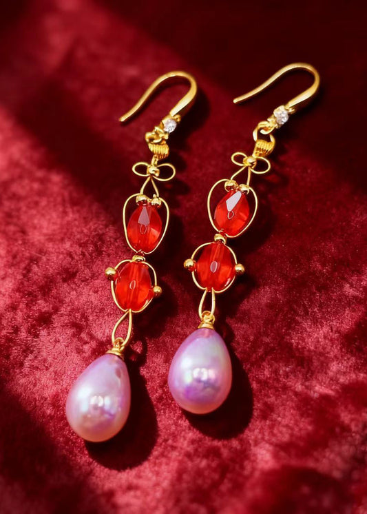 Chic Lavender Tasseled Acrylic Drop Earrings