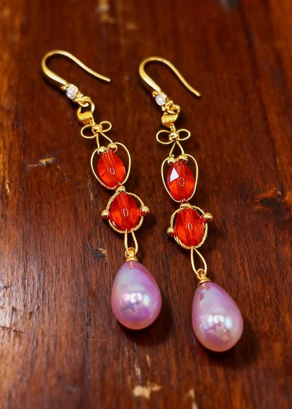 Chic Lavender Tasseled Acrylic Drop Earrings
