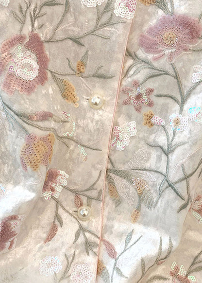 Classy White Embroidered Fuzzy Fur Fluffy Patchwork Waistcoat Fall