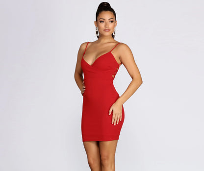 Sassy Straps Crepe Mini Dress