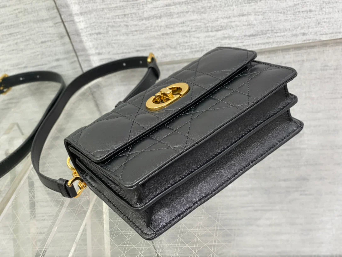 Dior Miss Caro Bag Macrocannage Lambskin Bag - 19 x 13 x 5.5 cm