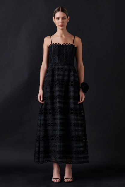 Combination Lace Maxi Dress