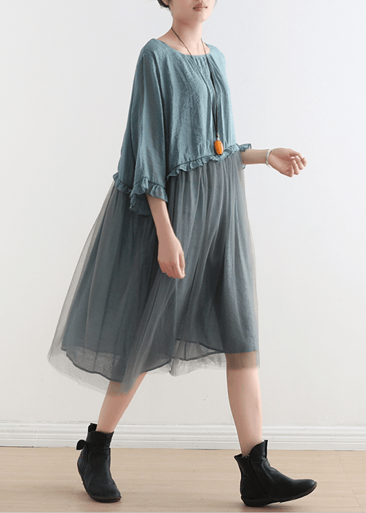 Light Print1 Tull Maxi dresses patchwork chiffon Summer Dresses