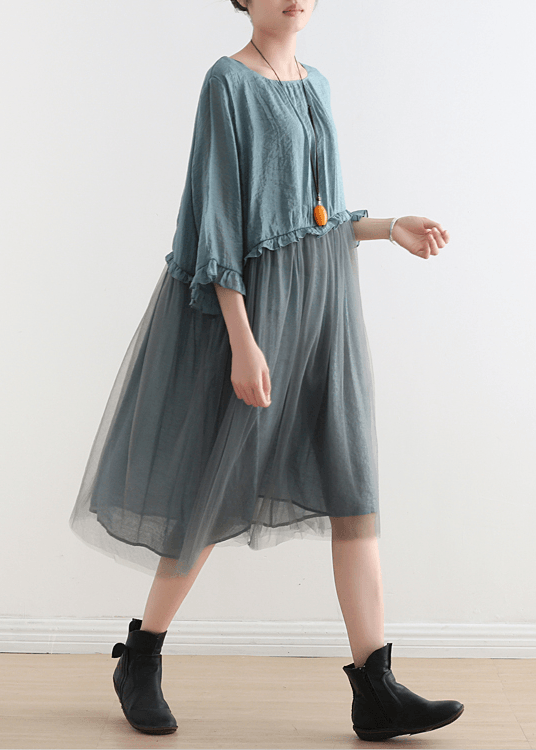 Light Print2 Tull Maxi dresses patchwork chiffon Summer Dresses