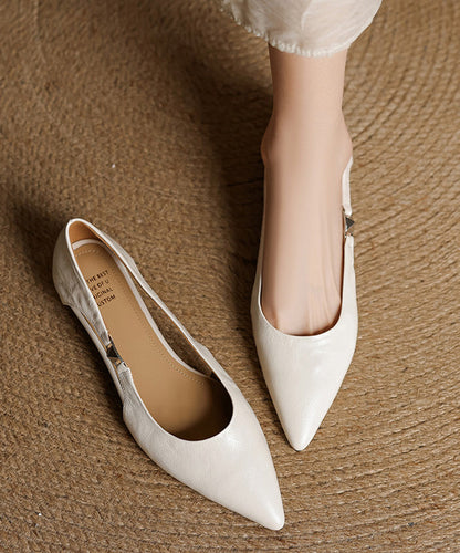 DIY Pointed Toe Flats Red Hollow Out Faux Leather