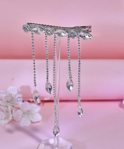 DIY Silk Alloy Zircon Tassel Hairpin